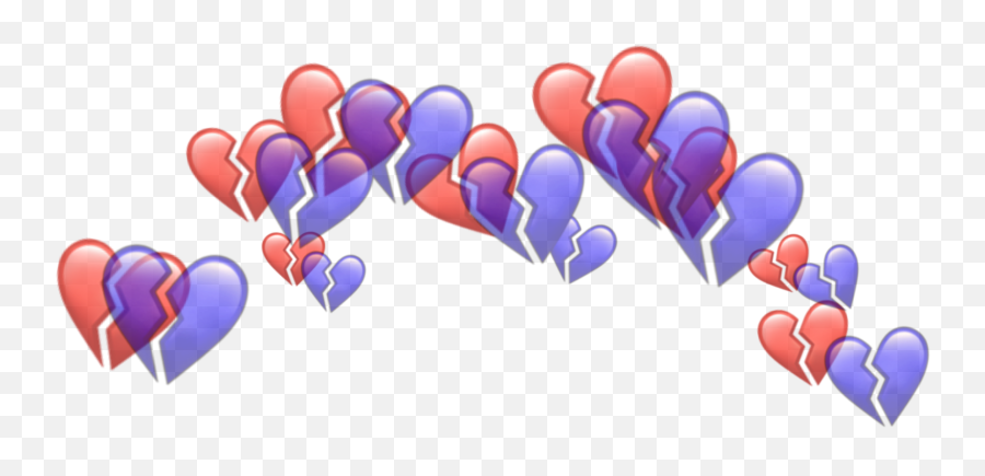 Red Blue Emoji Broken Hearts Crown Sticker By,What Does The Blue White Red Emoji Red Blue Emoji Broken Hearts Crown Sticker By,What Does The Blue White Red Emoji