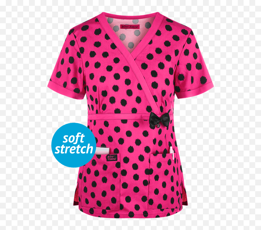 Betsey Johnson Peony Ikat Dot Print Scrub Top Fashion Scrubs Emoji,Betsey Johnson Backbacks Emoji