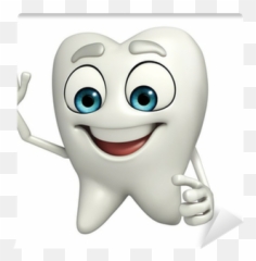 Teeth Character Is Running Wall Mural U2022 Pixers - We Live To Emoji,Wide Teeth Emoticon