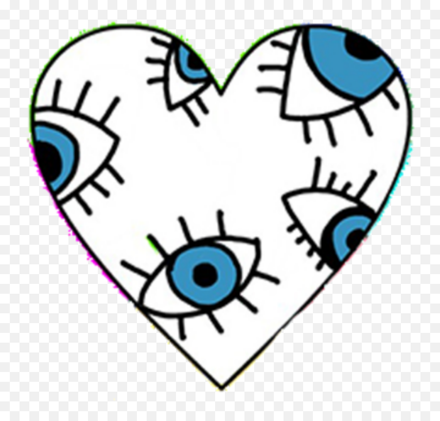 Heart W Evil Sticker - Eye Emoji,Evil Eye Emoji