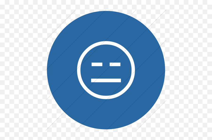 Classic Emoticons Expressionless Face Icon - Dot Emoji,Blue Emoticons