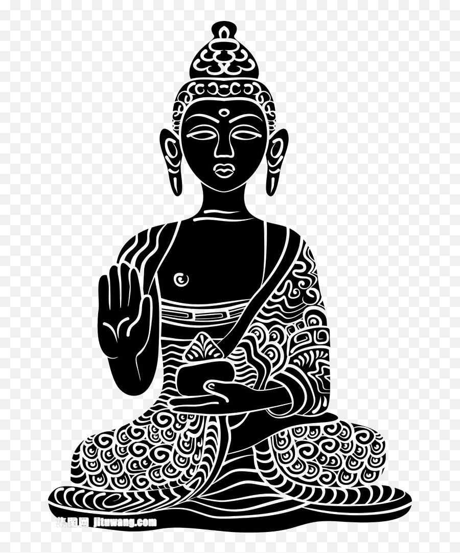 Buddhahood Buddhism Drawing Silhouette - The Silhouette Art Buddha Images Black And White Hd Emoji,Buddha Emoji