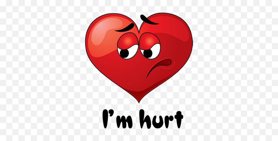Emotion Heart Sticker - Happy Emoji,Hurt Emoji