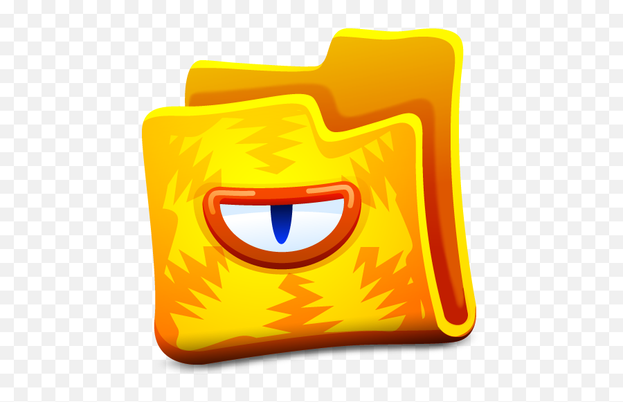 Yellow Folder Icon - Monster Folder Icon Png Emoji,Emoji Folders