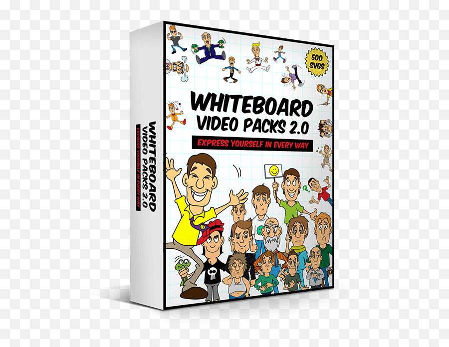 Whiteboard Video Packs 2 - Happy Emoji,Silly Emotion