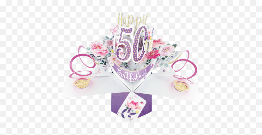 Second Nature Pop Ups - 50th Birthday Cards Female Emoji,70th Birthday Emoji