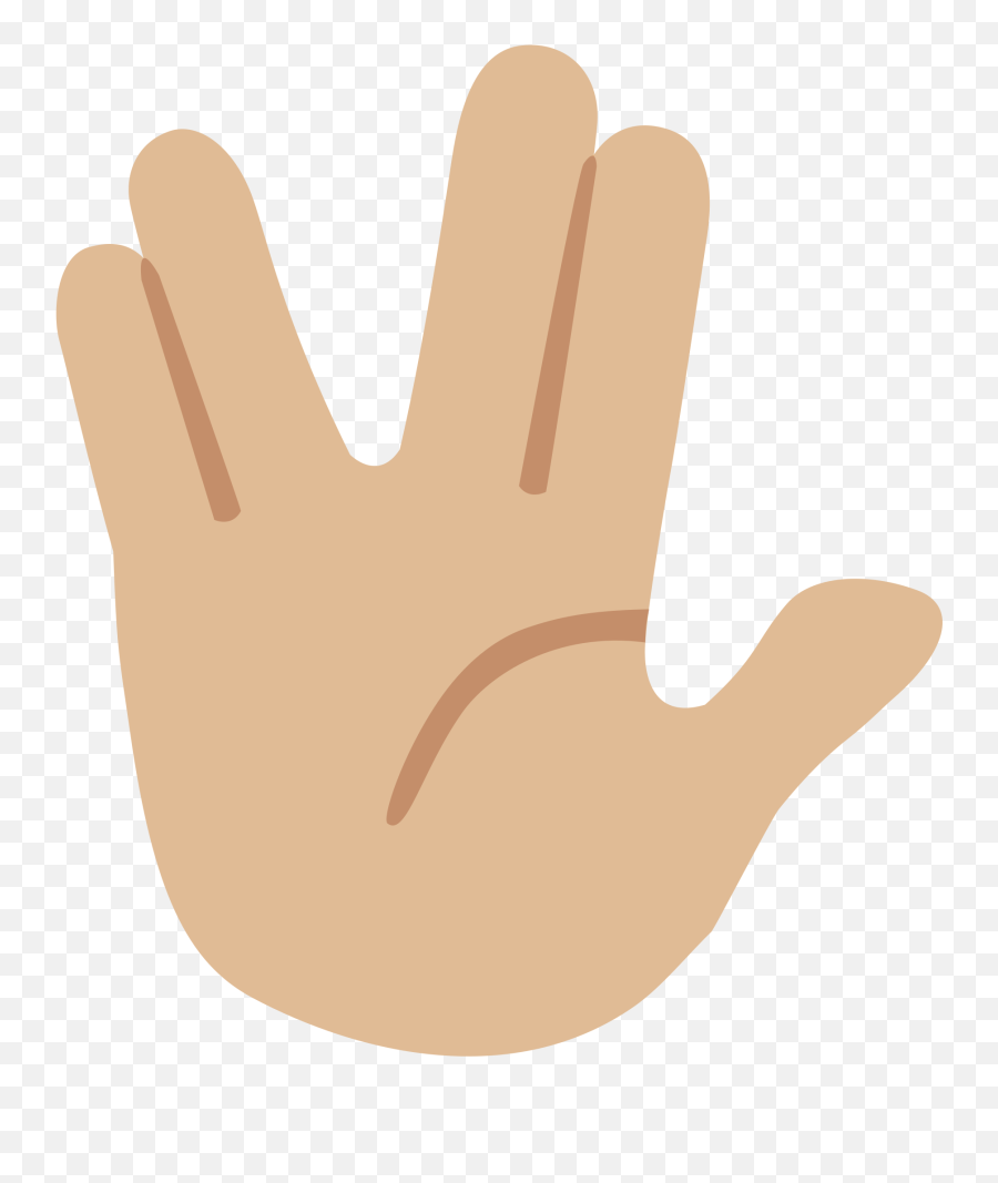 Vulcan Salute Emoji Clipart - Star Trek Hand Emoji,Vulcan Salute Emoji For Android