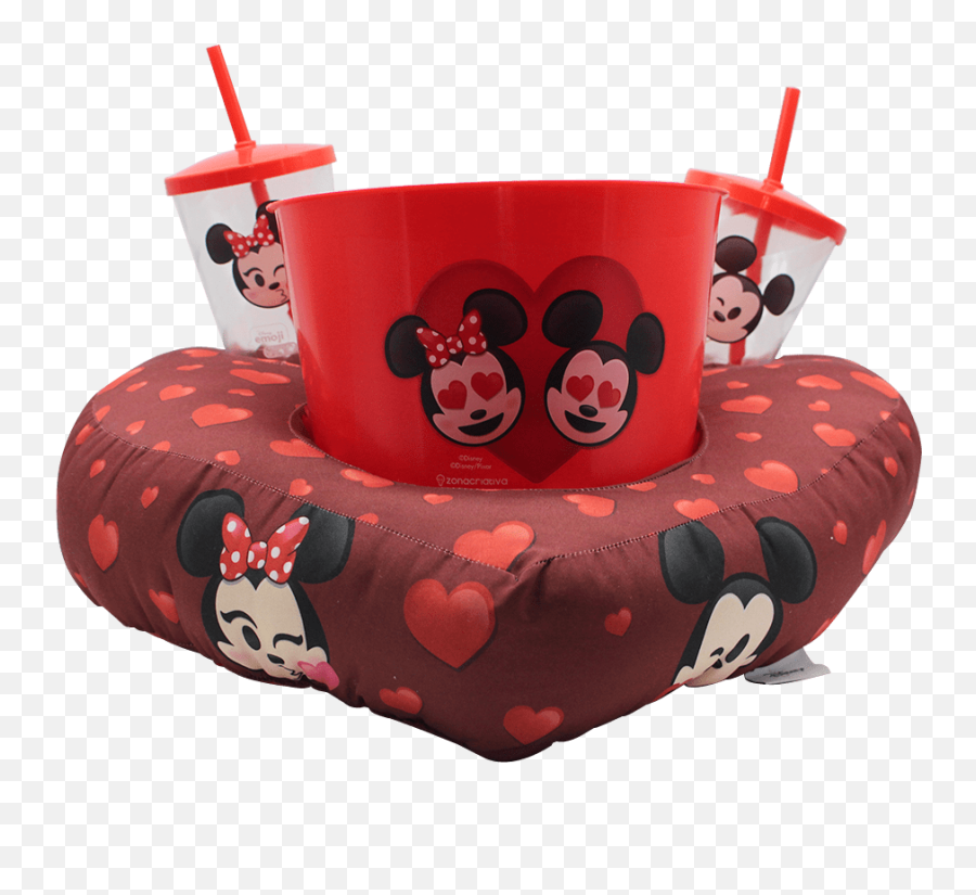 Almofada Minnie Na Saraiva - Almofada Pipoca Mickey E Minnie Emoji,Emoji Coracao