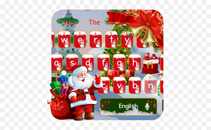 Merry Christmas Keyboard Theme - Santa Claus Emoji,Htc Christmas Emojis