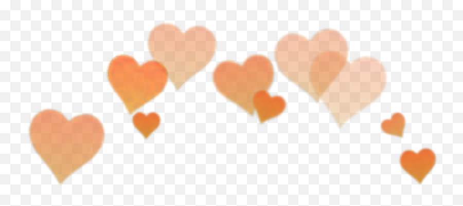 Orange Heart Filter Snapchat Sticker - Blue Heart Crown Png Emoji,Heart Emoji Snapchat