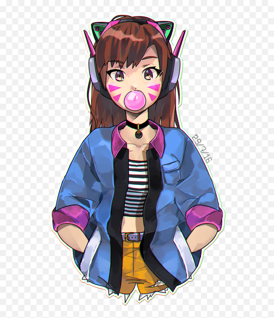 Overwatch Dva Dvaoverwatch Sticker - D Va Png Emoji,Dva Emoji