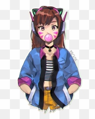 Overwatch Dva Dvaoverwatch Sticker - D Va Png Emoji,Dva Emoji