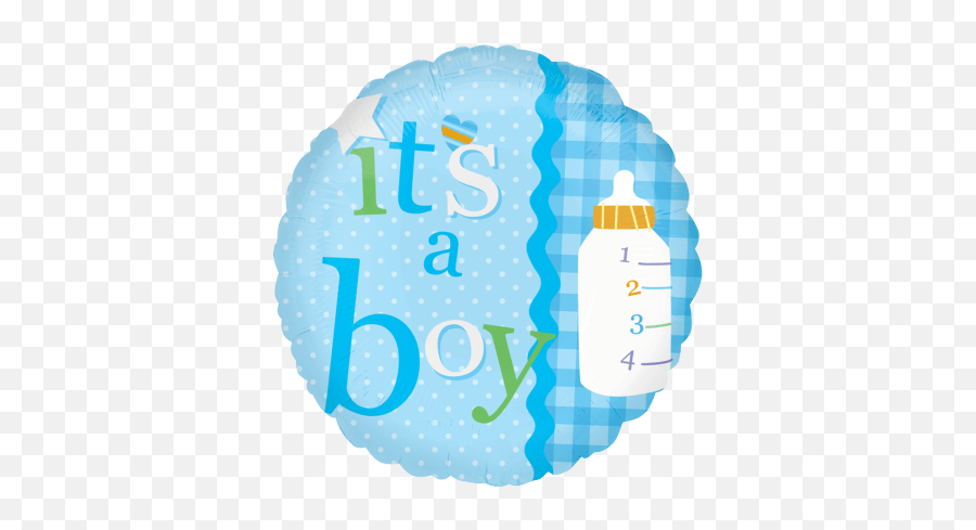 Its A Baby Boy Bottle Foil Balloons - Dot Emoji,Baby Bottle Emoticons For Facebook Messenger