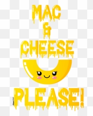 Kawaii Mac Cheese T - Happy Emoji,Melted Body Emoticon