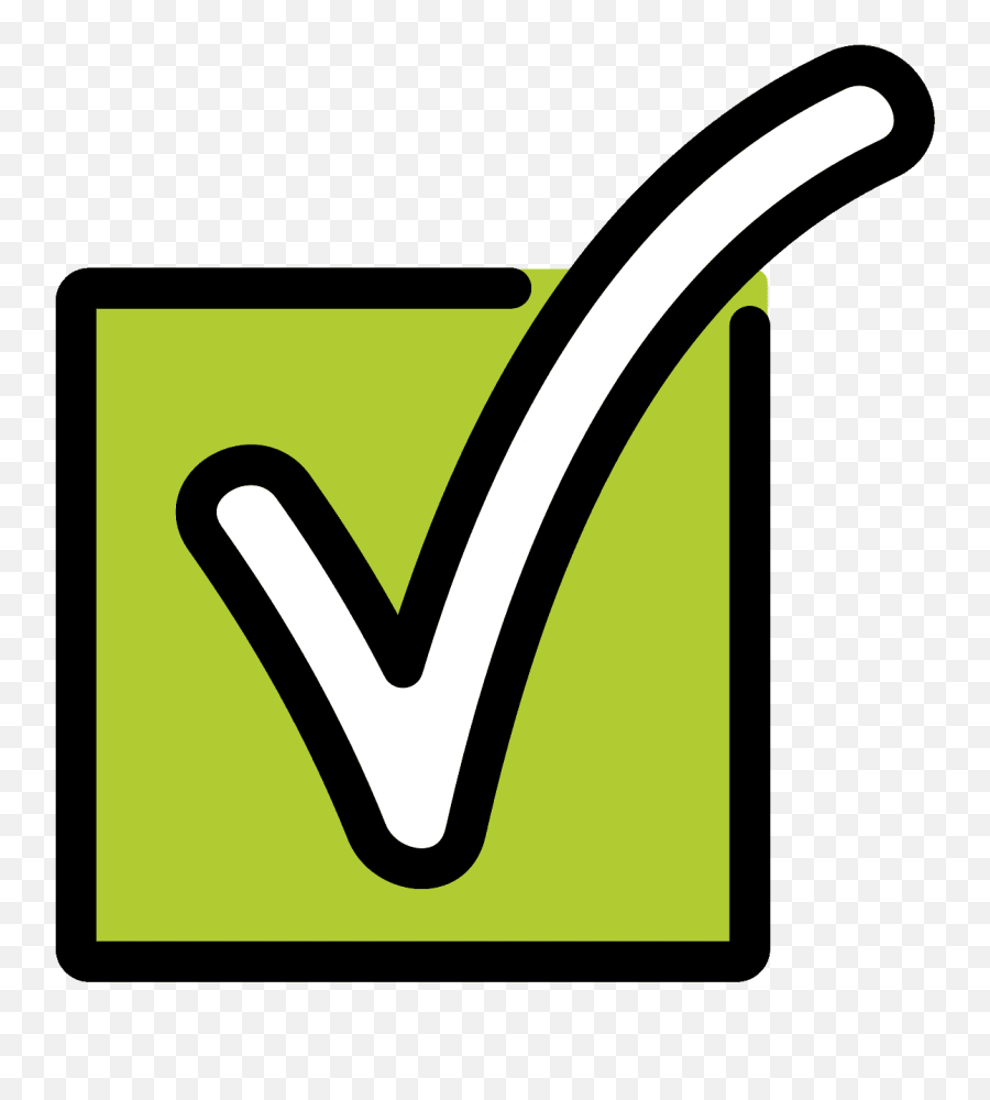 Check Mark Button Emoji Clipart - Green Check Mark Emoji Png,Blue Check Mark Emoji