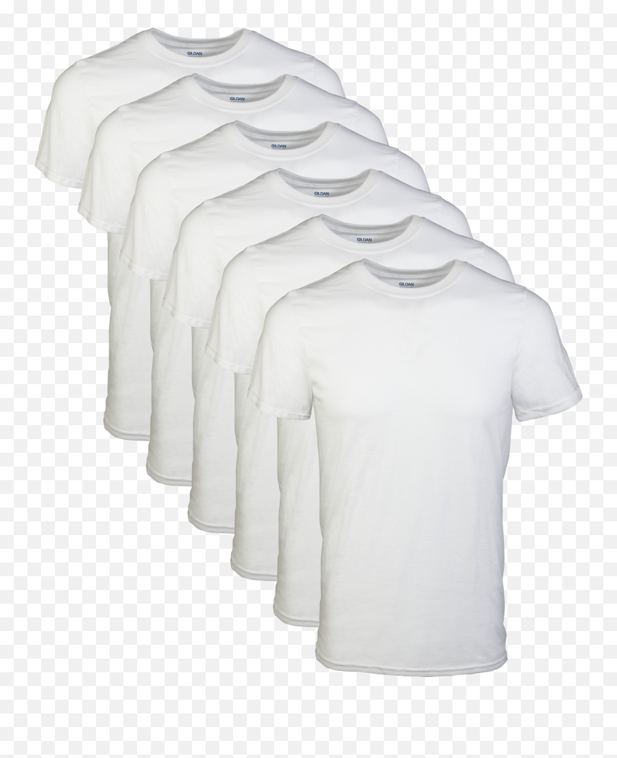 Gildan Mens Short Sleeve Crew White T - Shirt Up To 2xl 6pack Gildan White T Shirts Pack Emoji,House Music Emoji T Shirt