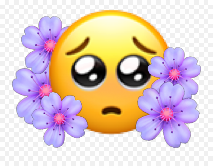 The Most Edited Purpleemoji Picsart - Stickers Sad,Sakura Flower Emoticon