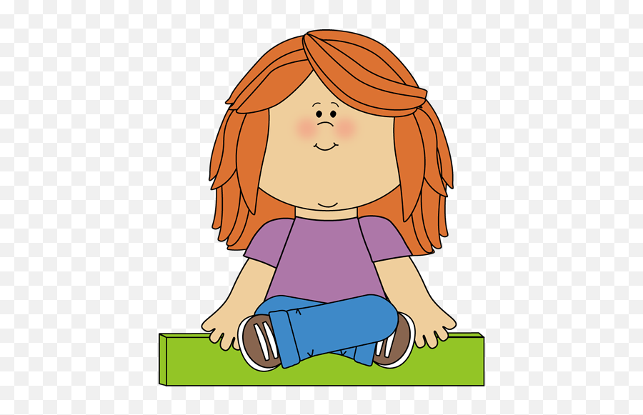Kid Clip Art - Sit On Carpet Clipart Emoji,Girl Emotions Clipart