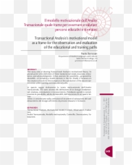 Pdf Il Modello Motivazionale Dellu0027analisi Transazionale - Document Emoji,Gabriele Chiari Emotion Role In Pct
