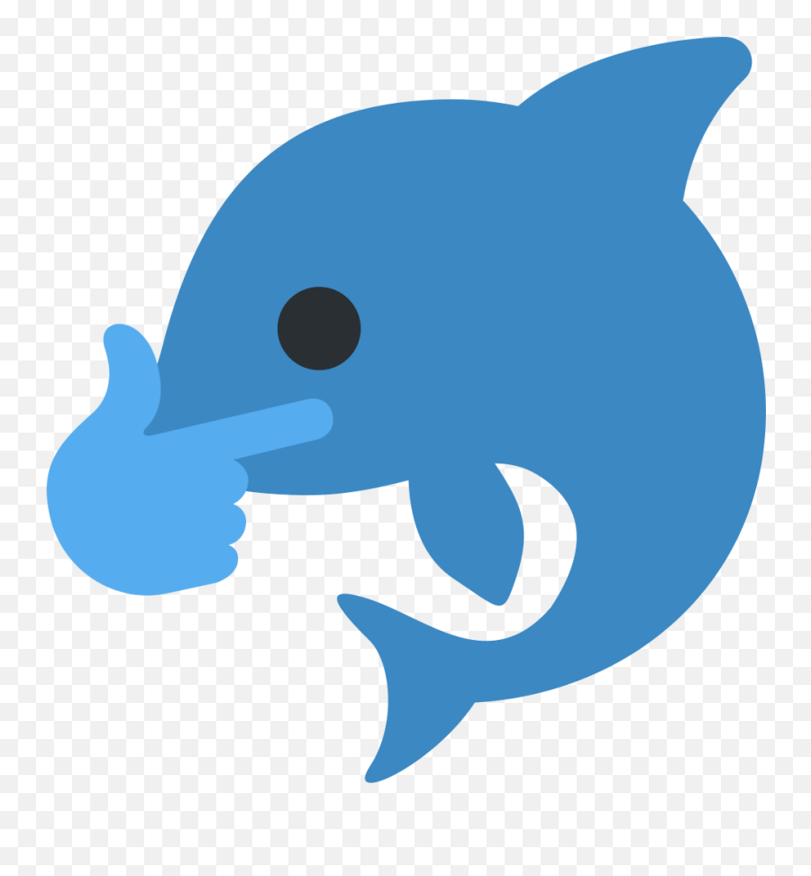 Thinking Meme - Common Bottlenose Dolphin Emoji,Think Emoji