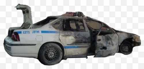 Burned Police Car - Burnt Police Car Png Emoji,Emoji Car And A Crash And A Car