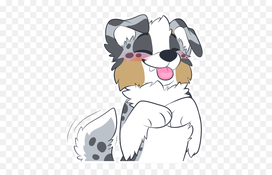 Furry Telegram Stickers - Furry Dog Base Emoji,Blushing Furry Emoticon