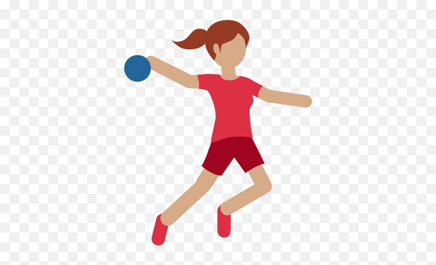 Person Playing Handball Emoji With Medium Skin Tone Meaning - Dibujo De Lanzar Una Pelota,Nox Player Emojis Periscope