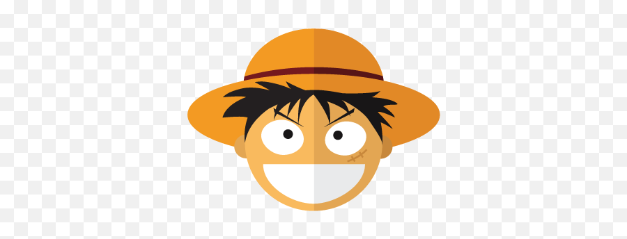 One Piece - Flat Design One Piece Emoji,One Piece Emoticon