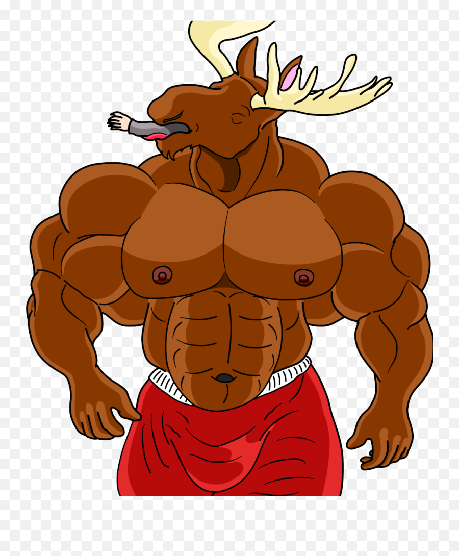 Download Moose Clipart Muscle - Moose Clipart Emoji,Moose Emoji