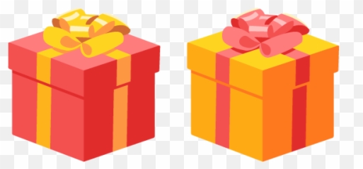 Download Hd Gift Or Present Box With Ribbon Bow 2 Colors - Present Free Png Emoji,Bow Ribbon Emojis