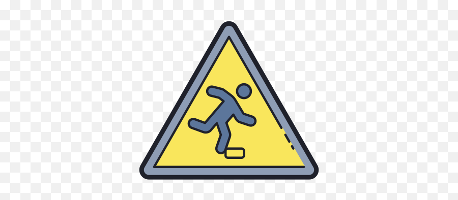 Floor Level Obstacle Icon In Color Hand Drawn Style - Traffic Sign Emoji,Twitter Emoji Stairs