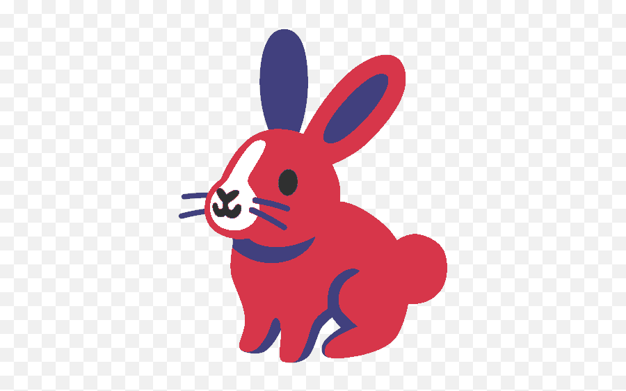Colorful Bunnies - Animal Figure Emoji,Anime Rabbit Emojis
