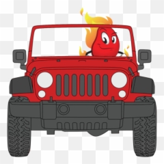 Jeep Clipart Red Clipart - Red Jeep Wrangler Cartoon Emoji,Jeep Emoji