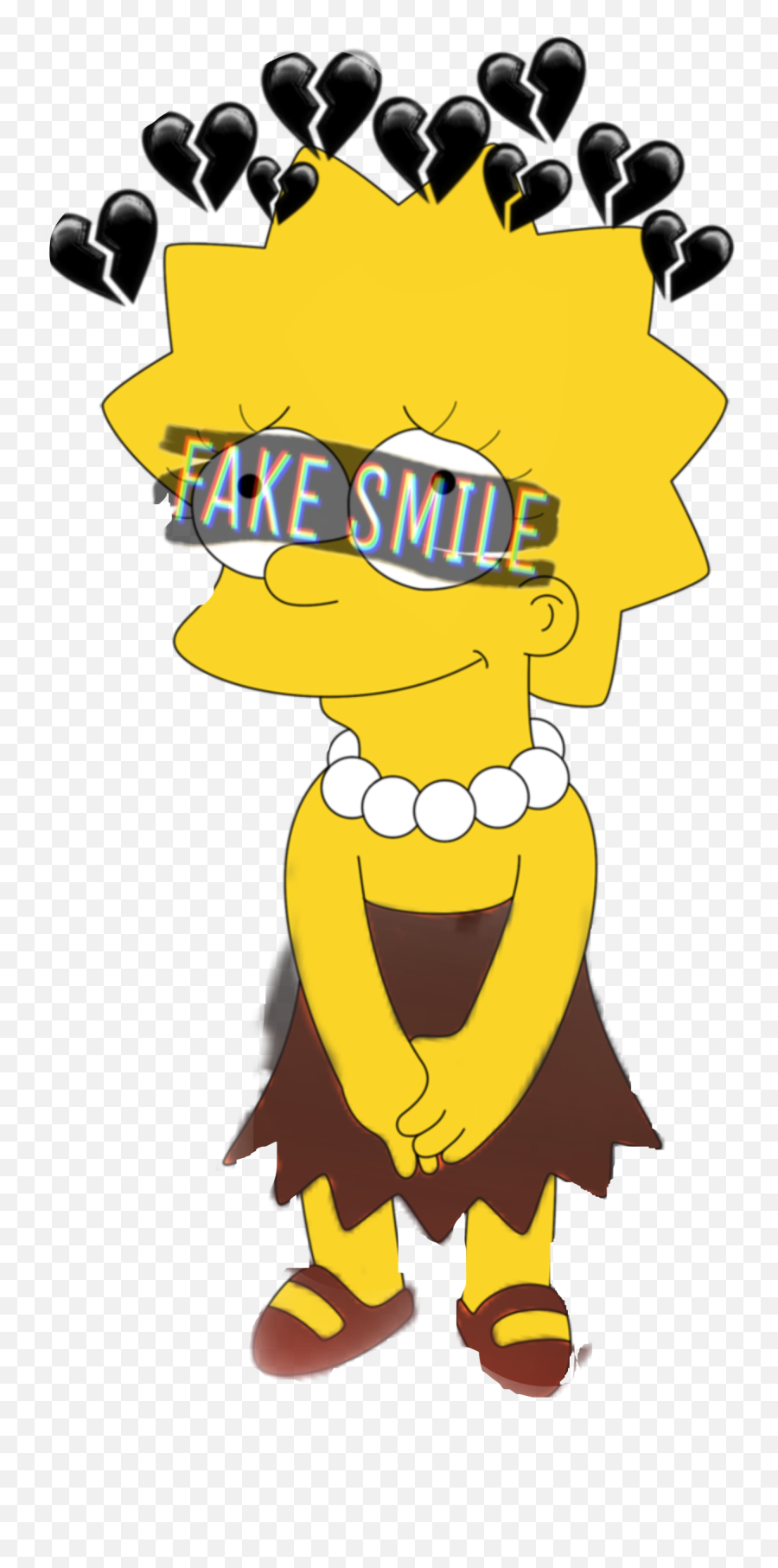 Discover Trending Simpson Stickers Picsart - Broken Hearted Lisa Simpson Sad Emoji,The Simpsons Emoji