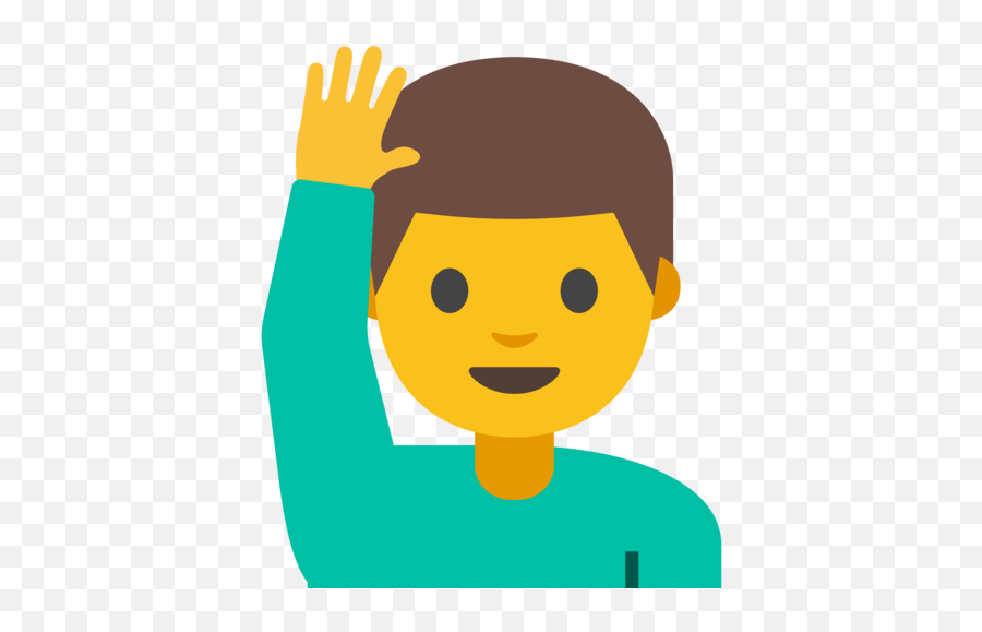 Man Raising Hand Emoji - Emoji Png Kids,Hands In The Air Emoji