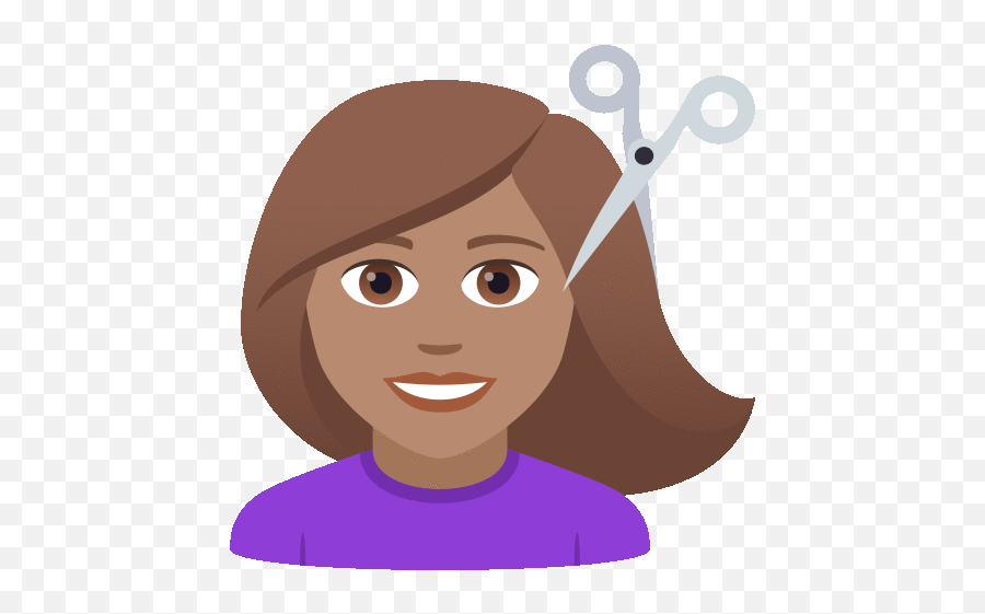 Haircut Joypixels Sticker - Haircut Joypixels Cutting Hair Emoji,Brown Facial Hair Emoji