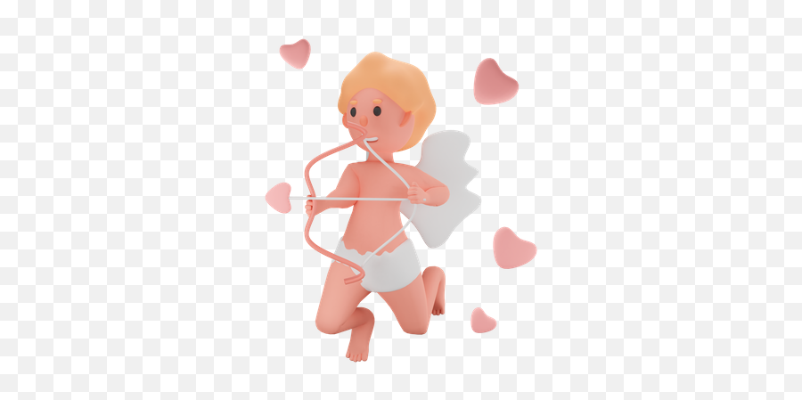 Premium Cupid 3d Illustration Download In Png Obj Or Blend Emoji,Cupid Wings Emoji