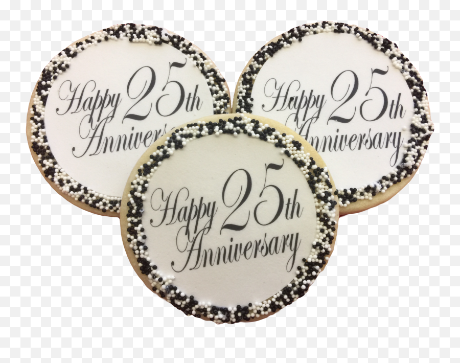 Happy Anniversary Sugar Cookies With Nonpareils - Decorative Emoji,Happy Anniversary Emoji
