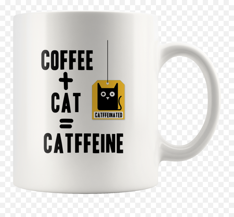 Coffee Cat U003d Catffeine 11oz Mug Canecas Gatos Café - Cup Of Coffee Emoji,Cat Emotions And Body Language