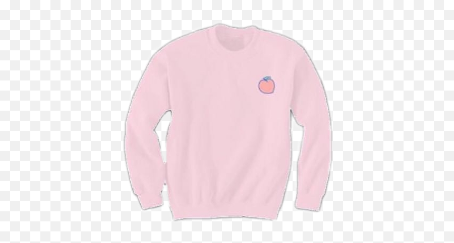 Pink Fall Sweater Jacket Cute Sticker - Long Sleeve Emoji,Peach Emoji T Shirt