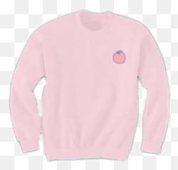 Pink Fall Sweater Jacket Cute Sticker - Long Sleeve Emoji,Peach Emoji T Shirt
