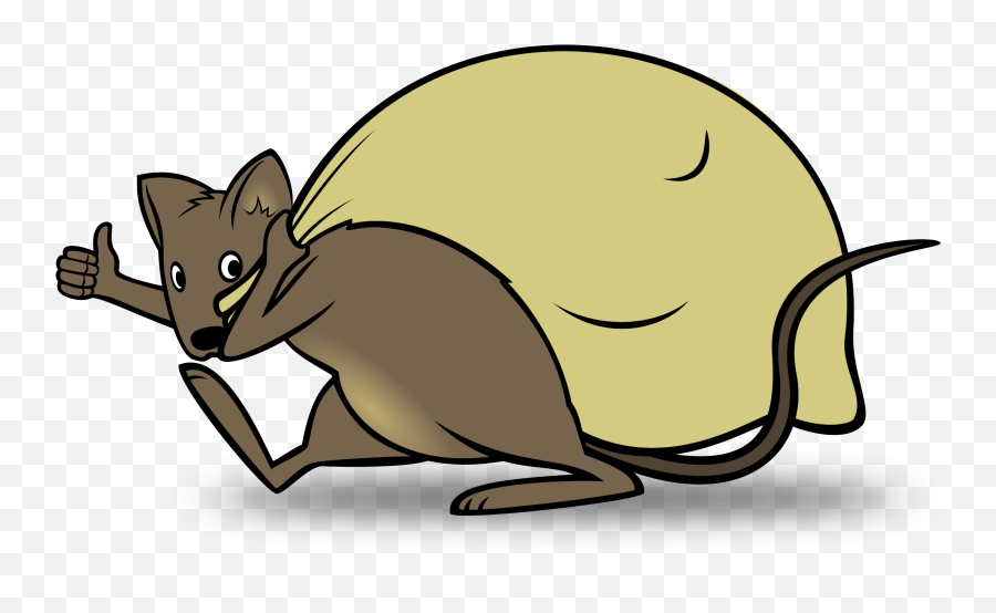 Clipart Rat Rodent Clipart Rat Rodent - Rat Carrying A Bag Emoji,Mouse Trap Emoji