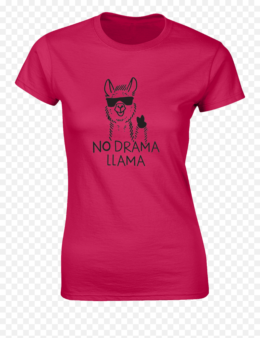 No Drama Llama Ladies T Shirt Funny - Majica Zena Majka Kraljica Emoji,Drama Llama Emoji