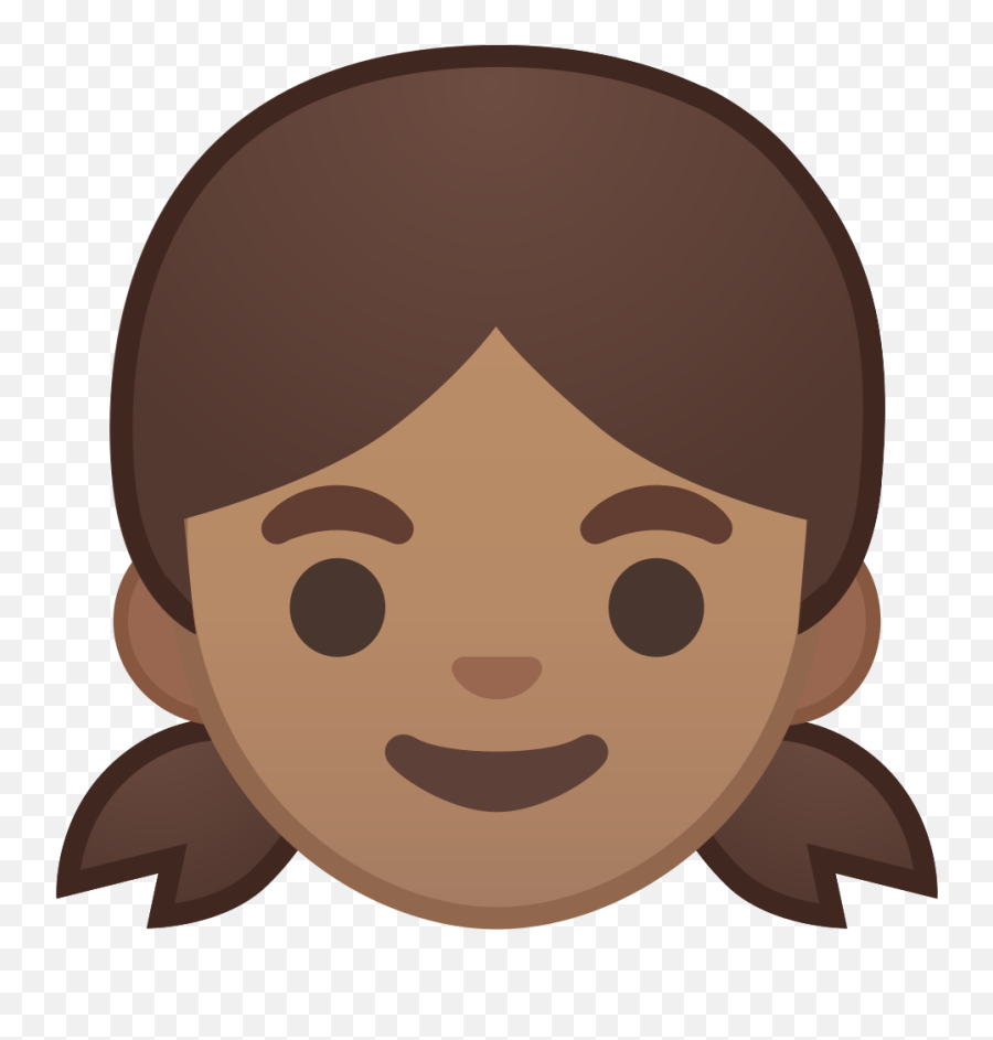 Girl Medium Skin Tone Icon - Light Brown Girl Avatar Emoji,Girl Emoji Faces