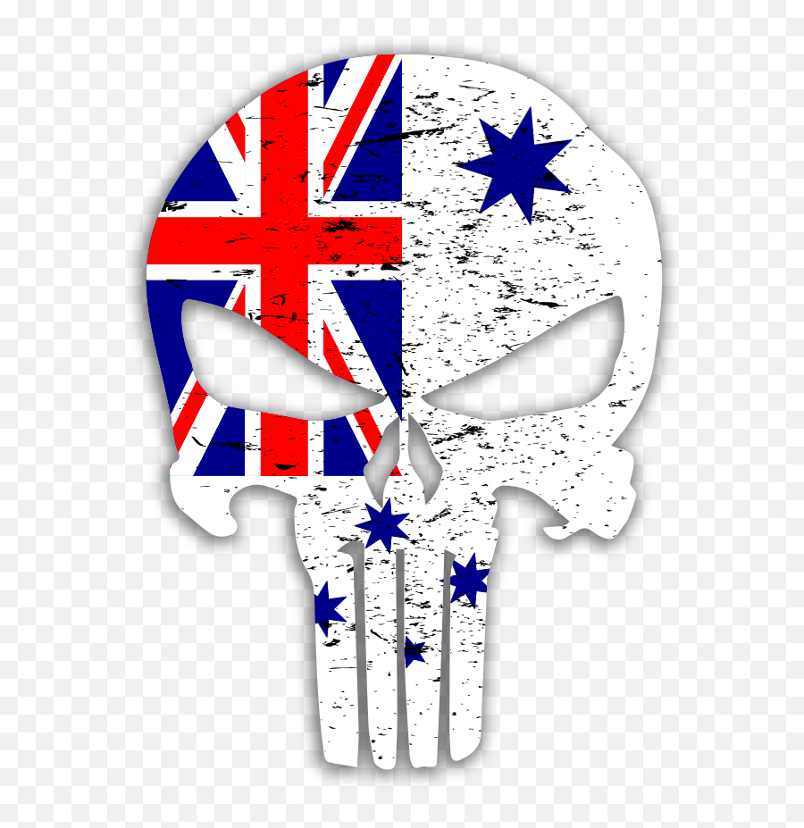 Punisher Skull Australian White Ensign Royal Australian Navy - Australian Punisher Skull Emoji,Australian Flag Emoji
