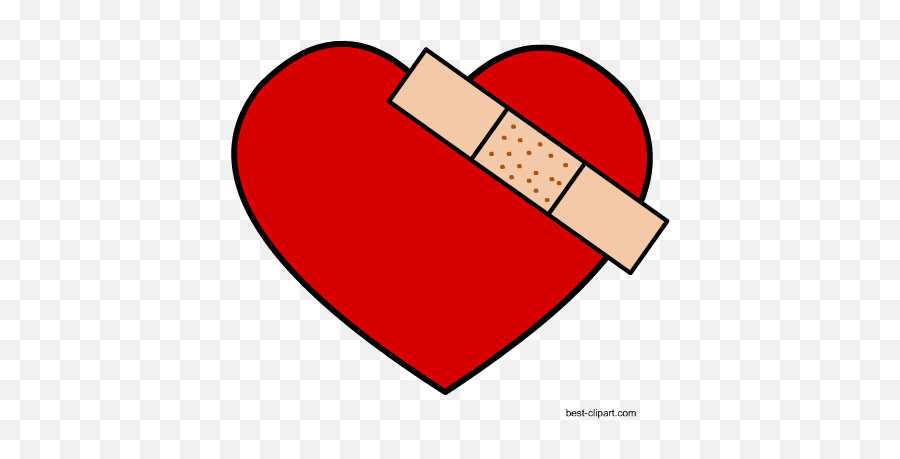 Free Heart Clip Art Images And Graphics - Language Emoji,Bandaged Emoji