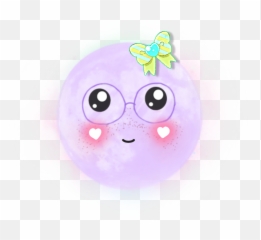 Moon Kawaii Kawaiimoon Cute Sticker By Art Creations - Dot Emoji,Best Emoji Creations
