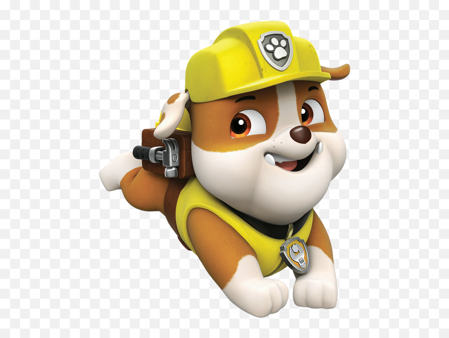 Paw Patrol Rubble Png Cartoon Image - Transparent Paw Patrol Rubble Png Emoji,Paw Patrol Emoji