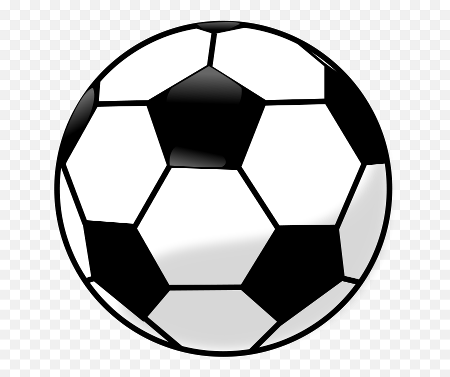 Soccer Ball Clip Art Black And White - Transparent Soccer Ball Cartoon Emoji,Soccer Ball Emoji Png