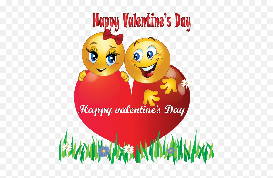 Happy Valentine Smiley Emoticon Clipart - Party Emoji New Year,Happy Valentines Emoticons For Facebook